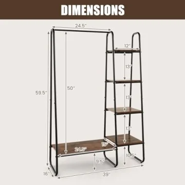 Tangkula Garment Rack with Shelves for Stylish Storage
