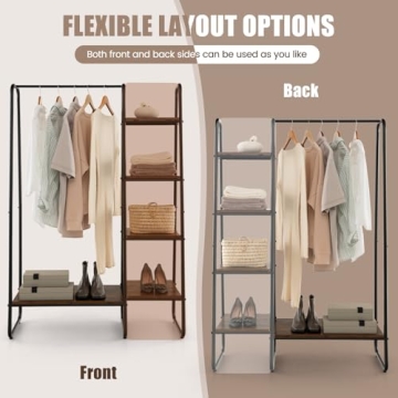 Tangkula Garment Rack with Shelves for Stylish Storage