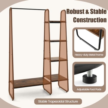 Tangkula Garment Rack with Shelves for Stylish Storage