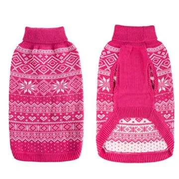 HOMIMP Dog Sweater Argyle - Warm Sweater Winter Clothes Puppy Soft Coat, Ugly Dog Sweater for Small Medium and Large Dogs, Pet Clothing Boy Girl