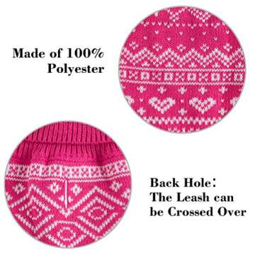 HOMIMP Dog Sweater Argyle - Warm Sweater Winter Clothes Puppy Soft Coat, Ugly Dog Sweater for Small Medium and Large Dogs, Pet Clothing Boy Girl