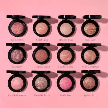 LAURA GELLER NEW YORK Baked Blush-n-Brighten Marbleized Blush for Cheeks - Tropic Hues - Satin Finish - Buildable Color