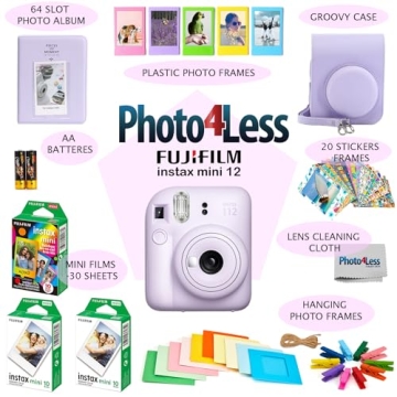 Fujifilm Instax Mini 12 Camera Bundle with Films and Accessories