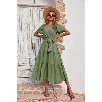 PRETTYGARDEN Summer Dress Stylish Boho Midi for Women