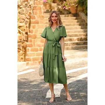 PRETTYGARDEN Summer Dress Stylish Boho Midi for Women