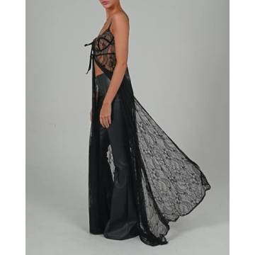 Stunning Sexy Lace Patchwork Maxi Dress for Parties