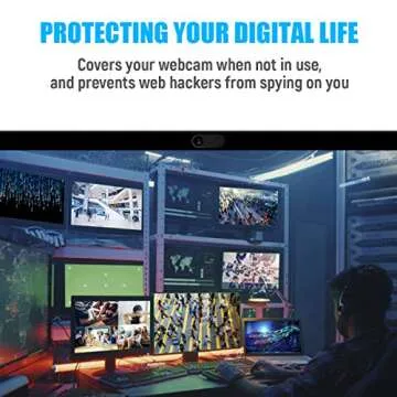 HKDGYHON Webcam Cover Slide, 0.028 Inch Ultra Thin Laptop Camera Cover Blocker, Web Cam Privacy Cove...