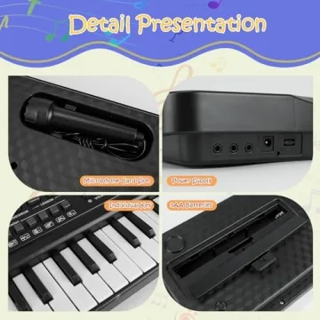 61 Key Kids Piano Keyboard with Teaching Mode and Songs