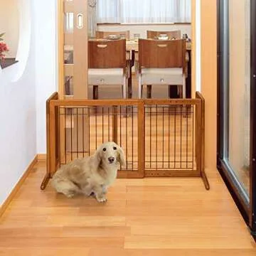Richell 94135 Freestanding Pet Gate with Autumn Matte Finish, Small