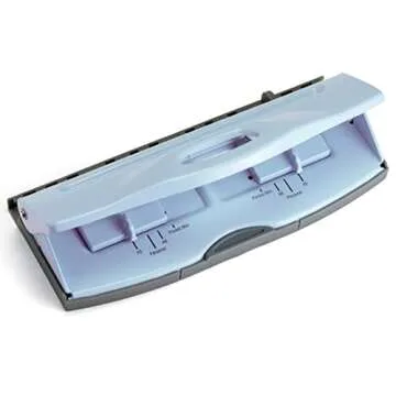 Officemate Adjustable 6-Hole Punch for Planners and Binders, 8 Sheet Capacity, Blue (90163)