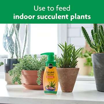 Miracle-Gro Succulent Plant Food, Liquid Plant Food for All Indoor Succulents, Cacti, Jade Plants, Aloe Vera and More, 8 oz.