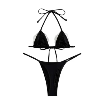 Shop Verdusa Women's 3D Rose Halter Bikini Set Now!