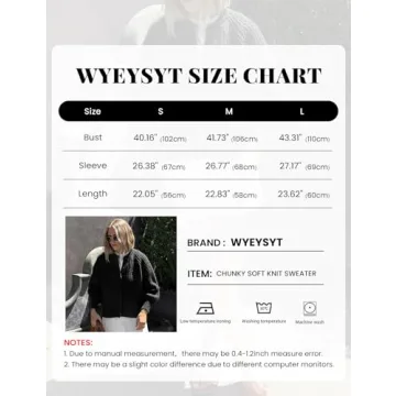 Wyeysyt Women's Soft Knit Cardigan Sweater for Fall