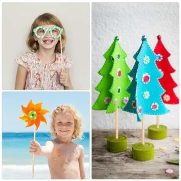 50Pcs Wooden Dowel Rods 1/4 x 12 Inch Wood Sticks for Crafts, Precut Wooden Rod Sticks Natural Wood Dowels for Craft and DIY Projects, Cake Dowels Hardwood Craft Dowel Rods