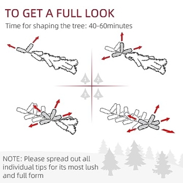 HOMCOM 7.5ft Artificial Christmas Tree for Realism