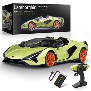 MIEBELY Lamborghini Remote Control Car, 1:12 Scale Lambo Rc Cars 7.4V 900mAh Officially Licensed 12K...
