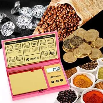 MAXUS Pocket Scale 200g x 0.01g, Elegant Pink Design