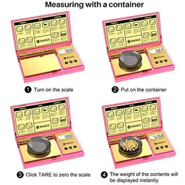 MAXUS Pocket Scale 200g x 0.01g, Elegant Pink Design