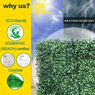 Grass Wall Panels - 12Pcs 20x20" Boxwood Backdrop Decor