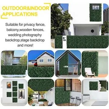 Grass Wall Panels - 12Pcs 20x20" Boxwood Backdrop Decor