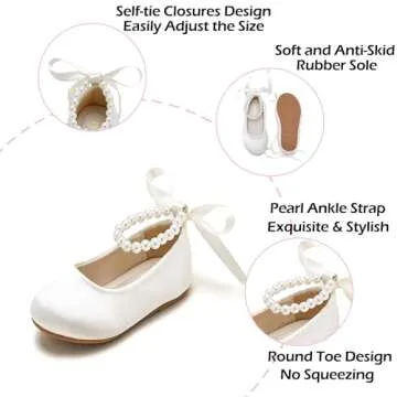 Toddler Flower Girl Satin Dress Shoes | Cute & Comfy Flats