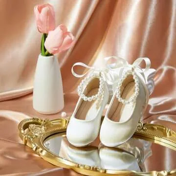 Toddler Flower Girl Satin Dress Shoes | Cute & Comfy Flats