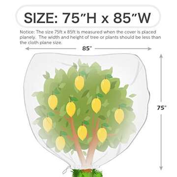 REMIAWY Plant Covers Freeze Protection Frost Blanket for Plants Tree Blanket Cover Shrub Covers Jack...