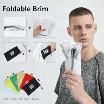 GADIEMKENSD Baseball Cap Nylon Running Outdoor Sports Hat for Men Woman Adjustable Quick Drying Reflective Foldable 50+ UPF Inhibit UV Mesh Water Repellency Race Performance Lightweight White