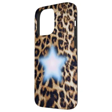 Stylish iPhone 15 Pro Max Cheetah Star Case for Protection