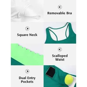 ATTRACO Women Golf Dress Stylish Activewear Skirt