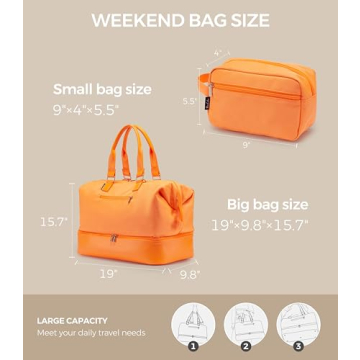 Uselike Weekender Bags for Stylish Travel with Shoes Compartment
