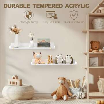 Yesaior 16.5" Nursery Shelves - Stylish Kids Storage Solution