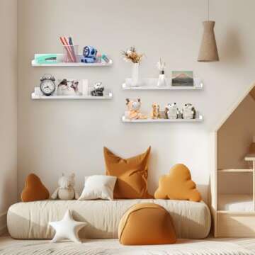 Yesaior 16.5" Nursery Shelves - Stylish Kids Storage Solution