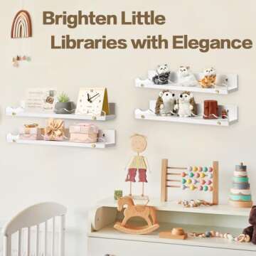 Yesaior 16.5" Nursery Shelves - Stylish Kids Storage Solution