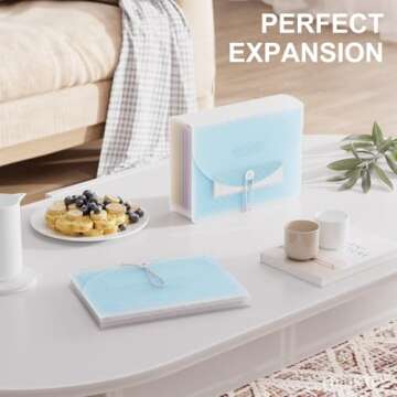 ThinkTex Accordion File Organizer - 12 Pockets for Easy Filing