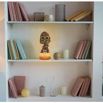 Cute Girl Night Light with 16 Colors for Parties