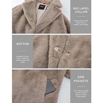 Orolay Fuzzy Fleece Sherpa Winter Coat for Women