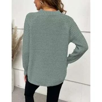 Libsorge Women's Oversized Chunky Waffle Knit Sweater