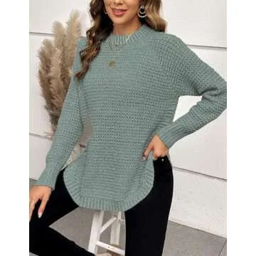 Libsorge Women's Oversized Chunky Waffle Knit Sweater
