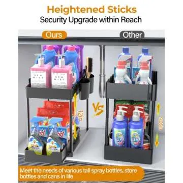 2 Pack Under Sink Organizers - Multi-Purpose Storage Solution