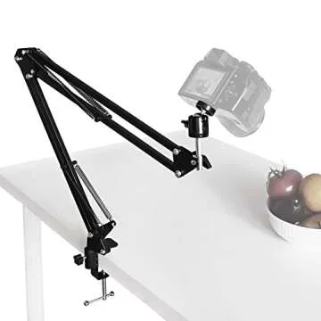 Da Vinci Eye Overhead Phone Stand and Holder - Flexible Arm Phone Stand - Camera Holder with Clamps for Live Streaming, Webcams, and Recording Videos