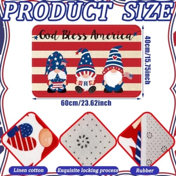 Patriotic 4th of July Doormat Set for Home Decor