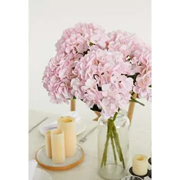 Stunning 5PCS Artificial Hydrangea Flowers for Decor