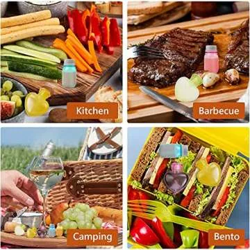 8 Pieces Valentines Heart Shaped Condiment Containers with Lids, Mini Condiment Squeeze Bottles for Lunch Box, Mini Ketchup Bottle for Kids Lunches, Small Plastic Sauces Containers for Bento Box