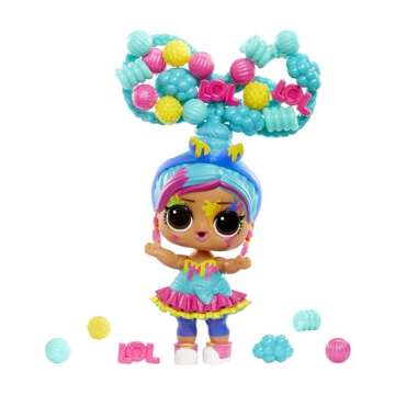 LOL Surprise Hair Beads Tots with 60+ Hair Beads, Collectible Doll, DIY Hairstyles, Hair Beads Doll - Great Gift for Girls Age 3+