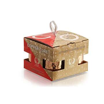 Gift Set Pure Copper Hammered Mugs with Copper Straws & Wooden Coasters Set of 4 - PREMIUM QUALITY -16 Oz Copper Mug - 100% Handcrafted - A Gift Pack for your loved Ones.