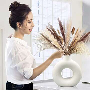 White Ceramic Vase for Stylish Home Decor and Gifts