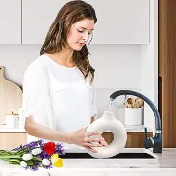 White Ceramic Vase for Stylish Home Decor and Gifts
