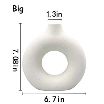 White Ceramic Vase for Stylish Home Decor and Gifts