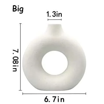 White Ceramic Vase for Stylish Home Decor and Gifts